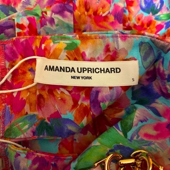 “AMANDA UPRICHARD” Floral & Chain Flared Dress - Picture 12 of 13